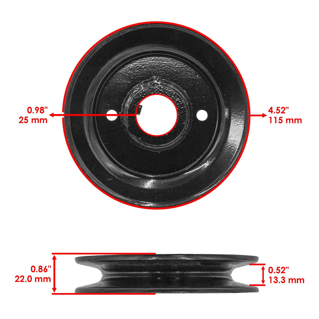 Deck Spindle with Pulley Replacement for Gravely ZT1540 ZT1640 (2008–2018)