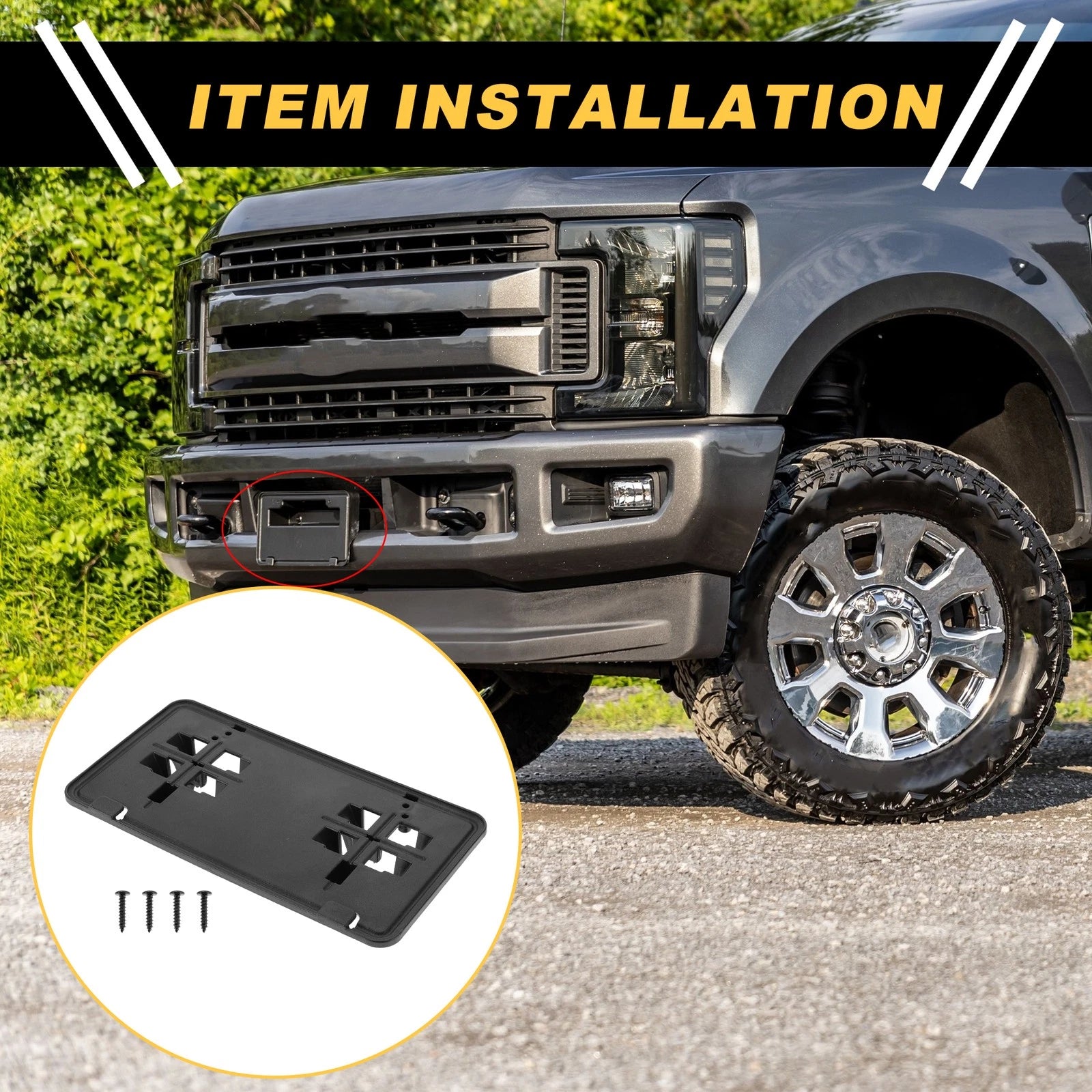 Bumper License Plate Bracket Holder Replacement for Ford F-150 (2015–2017)