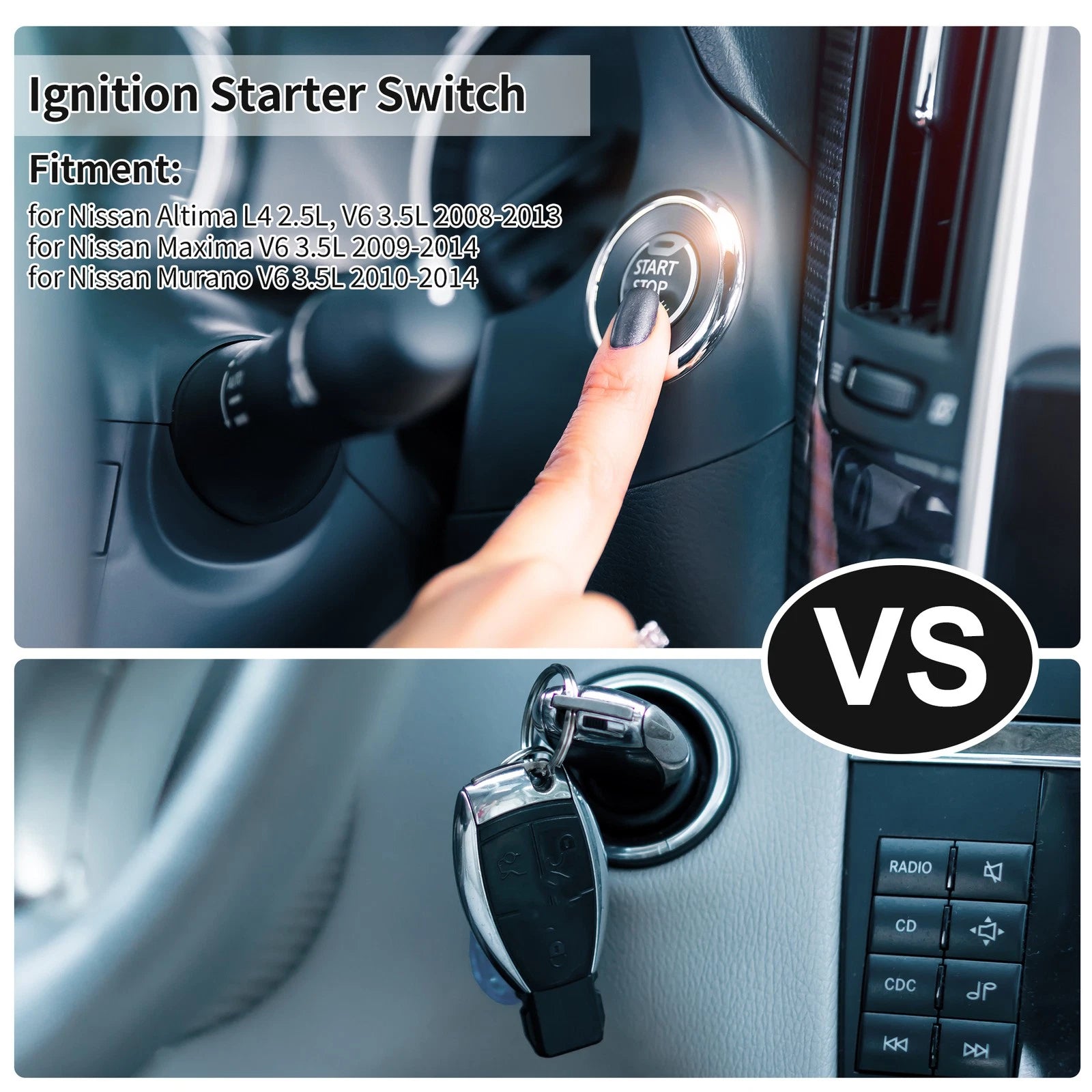 Keyless Engine Ignition Starter Switch for Nissan Altima (2002–2006) No. 25150JA00A