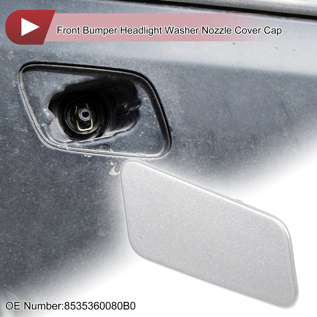 Front Right Washer Nozzle Cover Cap for Lexus LX570 (2016–2021) Silver