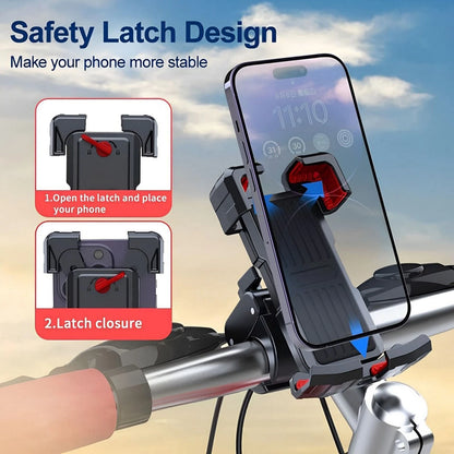 Silicone Cell Phone Holder Mount for Motorcycle Bike Handlebar (Universal)
