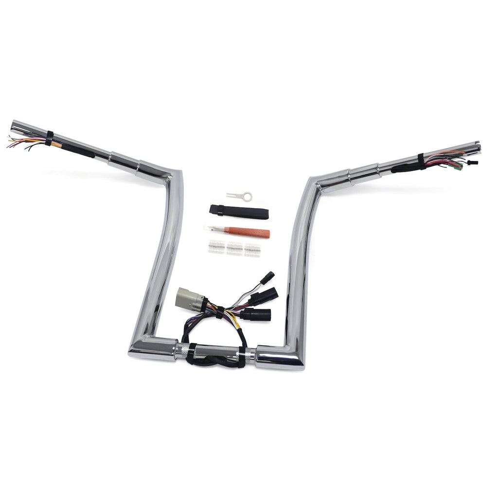 Chrome 16" Prewired Handlebar for Harley Road Glide (2008–2013)