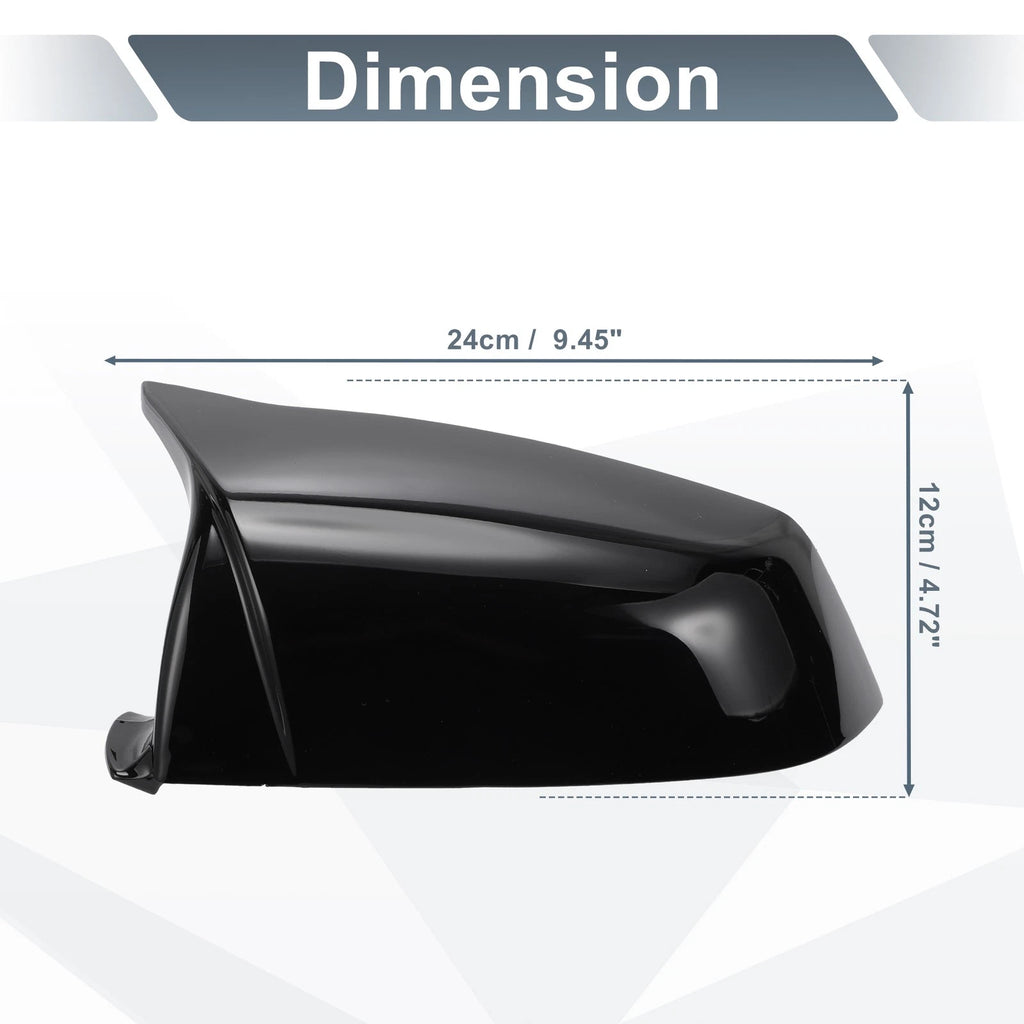 Rearview Mirror Cover Cap Gloss Black Replacement for BMW 5 Series E61 (2004–2013)