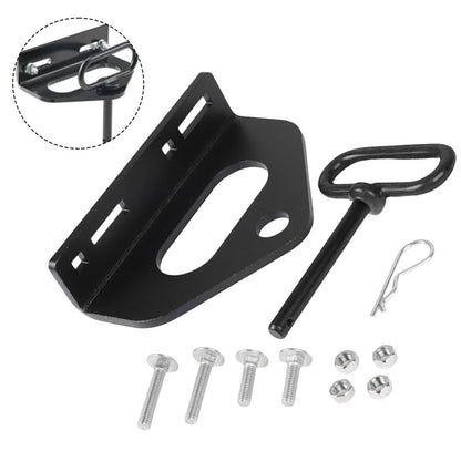 Lawn Mower Hook Kit with Heavy Duty Steel Towing Hitch (Adjustable)