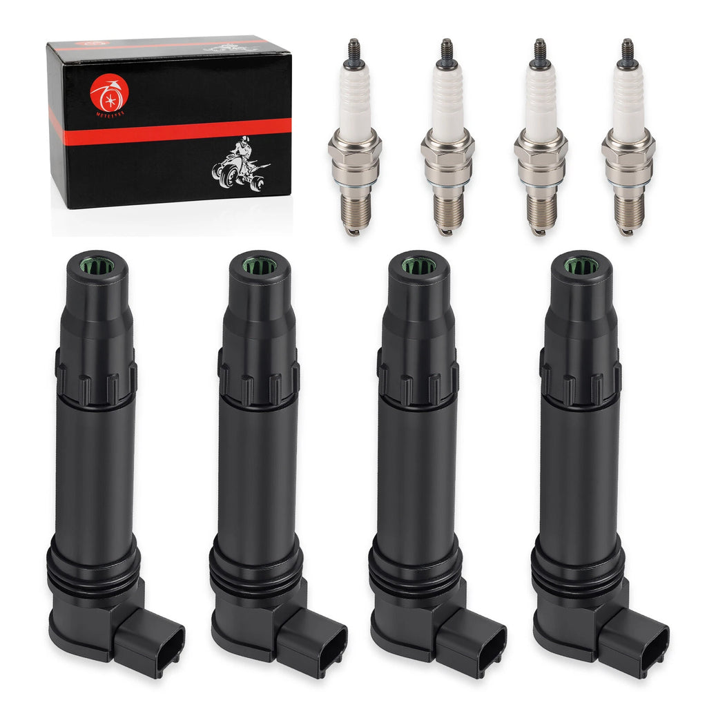 Set of 4 Ignition Coils 30700-MEE-641 for Honda CBR600RR (2007–2024) w/Iridium Spark Plug