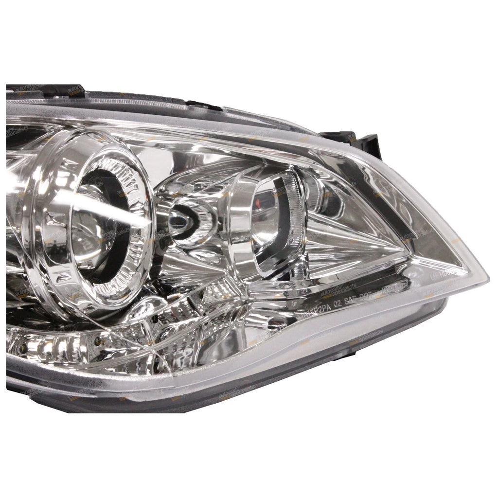 2X Chrome LED Projector Headlights Pair for Subaru Impreza (2005–2007) L+R