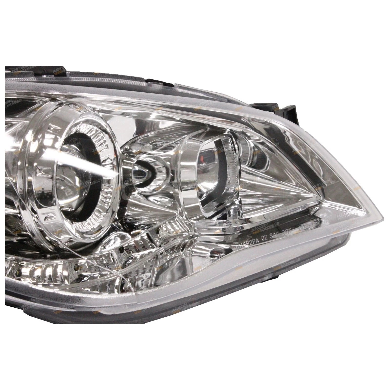 2X Chrome LED Projector Headlights Pair for Subaru Impreza (2005–2007) L+R