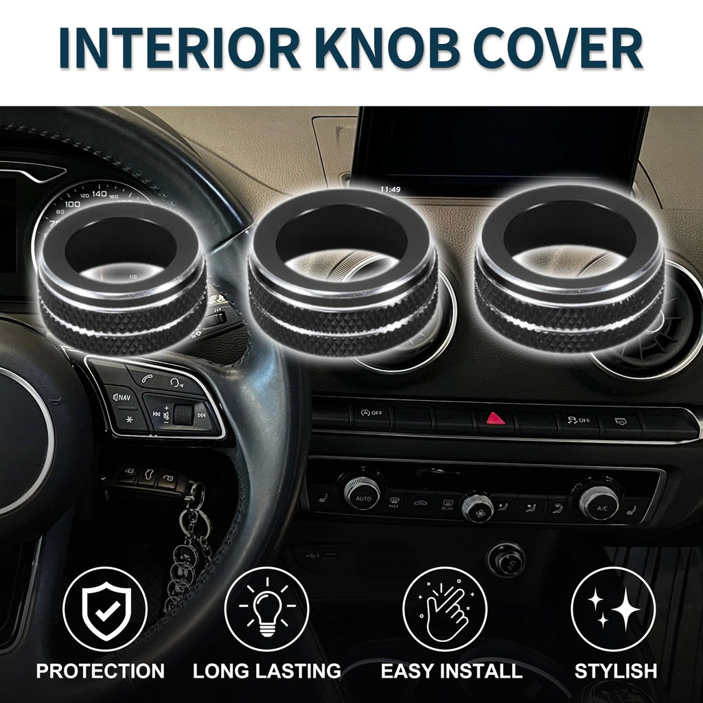 AC Climate Heater Switch Knob Cover Ring for Audi A3 8V (2014–2020)