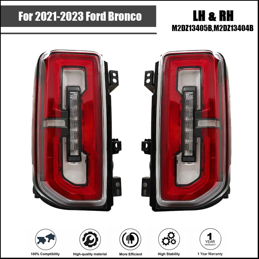 LED Tail Lights Assembly for Ford Bronco (2021–2023) Right + Left Pair