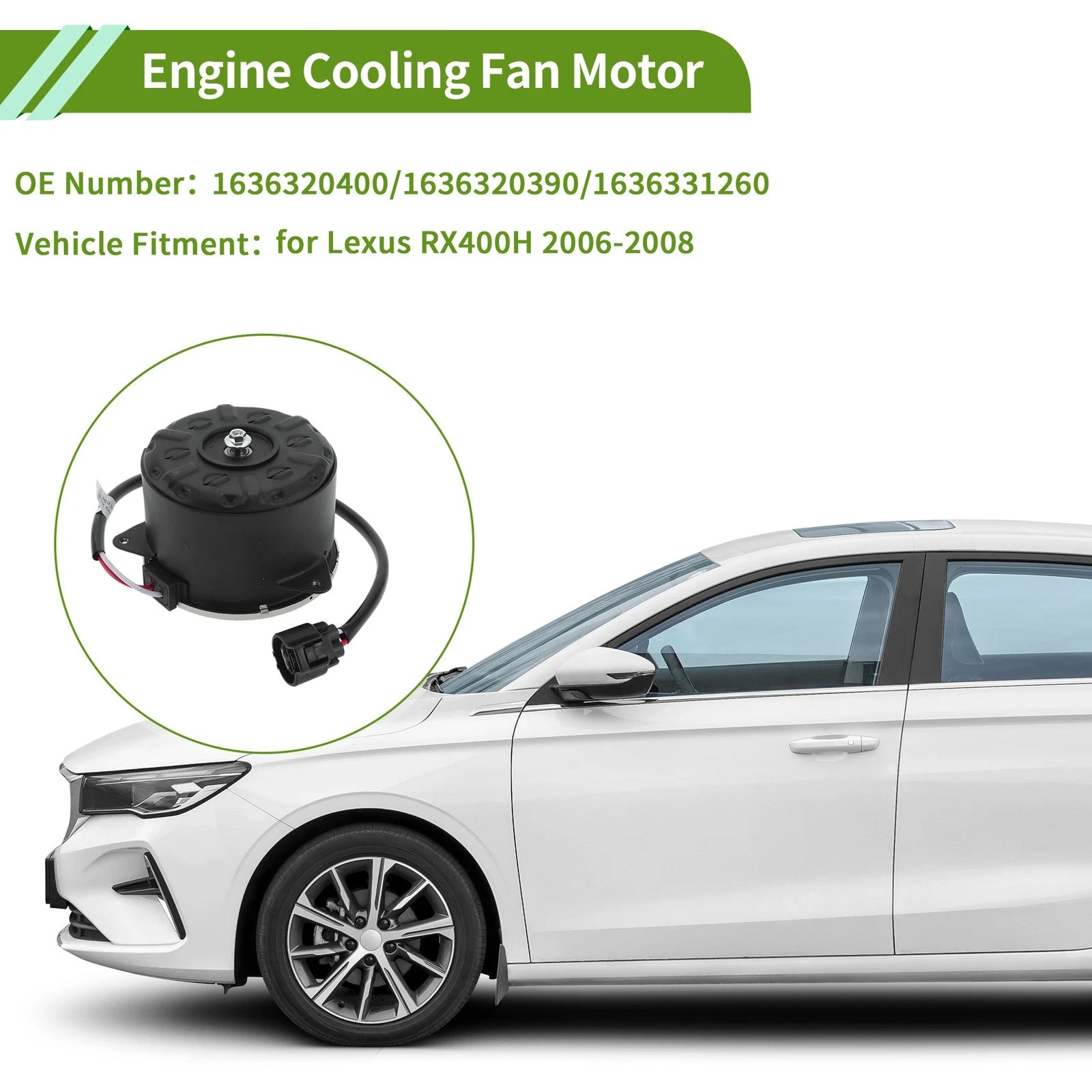 Radiator Fan Motor for Lexus RX400h (2006–2008) Replacement 1 Piece