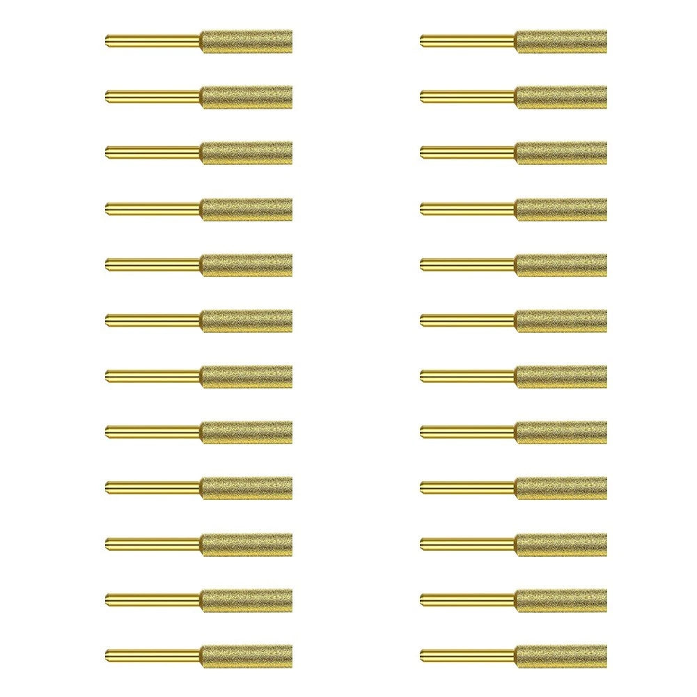 24PCS Diamond Chainsaw Sharpener Burr Grinding Stone File 1/8" Shank