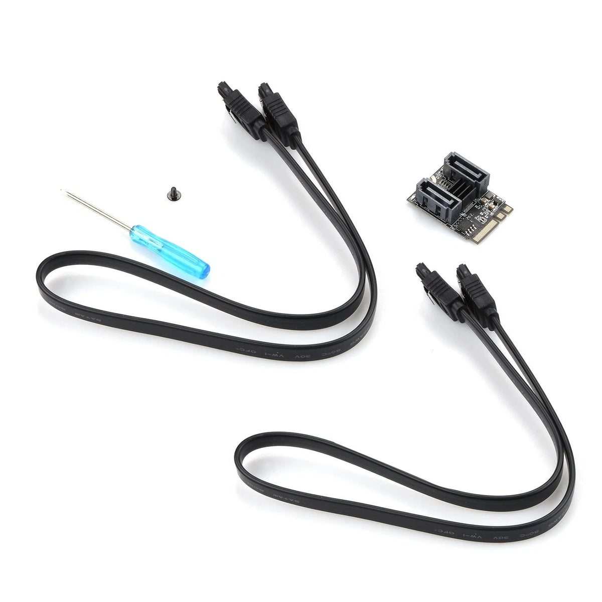 M.2 to Dual Port SATA Hard Disk Adapter Card for M2 A + E (2015–2023)