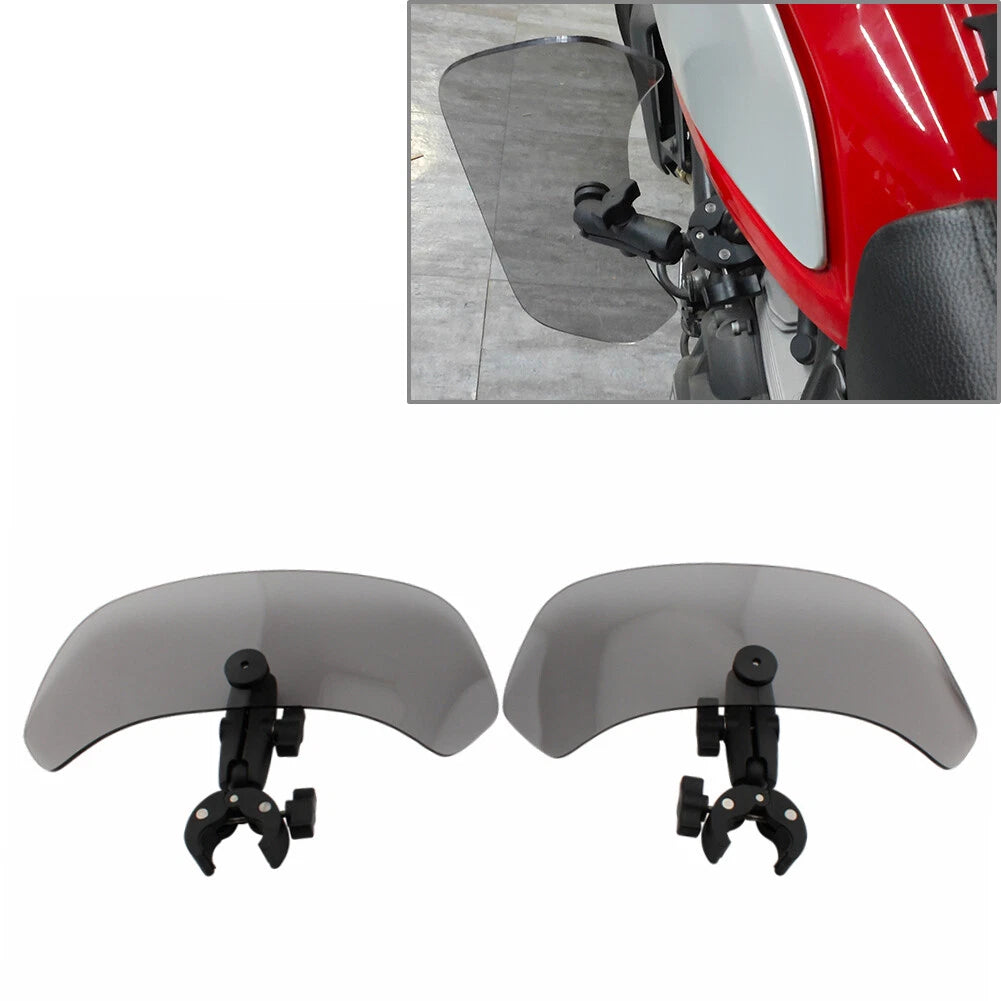 Universal Motorcycle Large Side Knee Pads Windshield Deflector