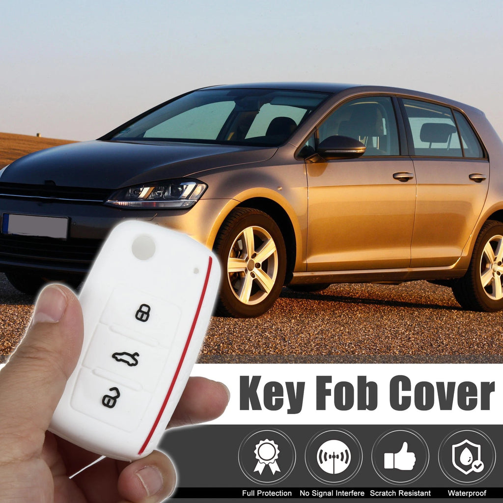 Silicone Key Fob Shell Replacement for Volkswagen GTI 3-Button (2015–2020)