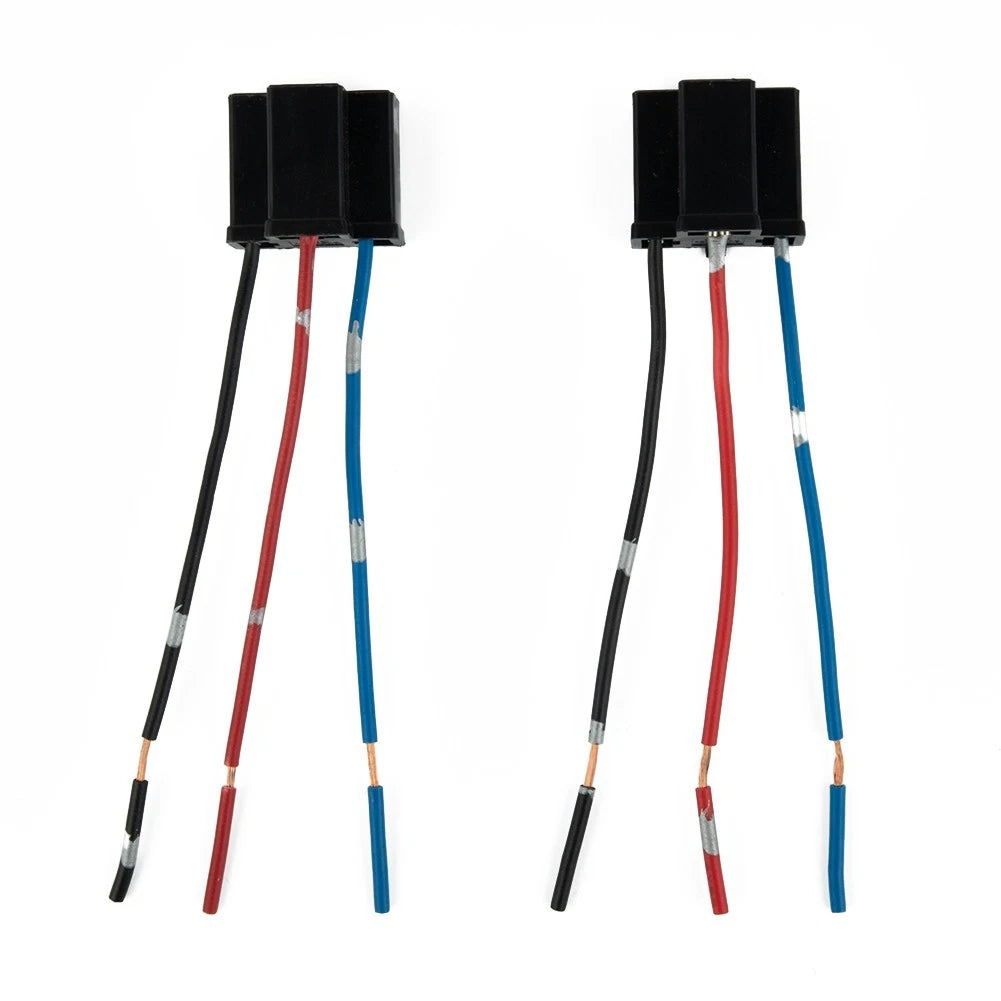 10 Grams Socket for H4 Headlight Replacement (2X 3 Pin Accessories)