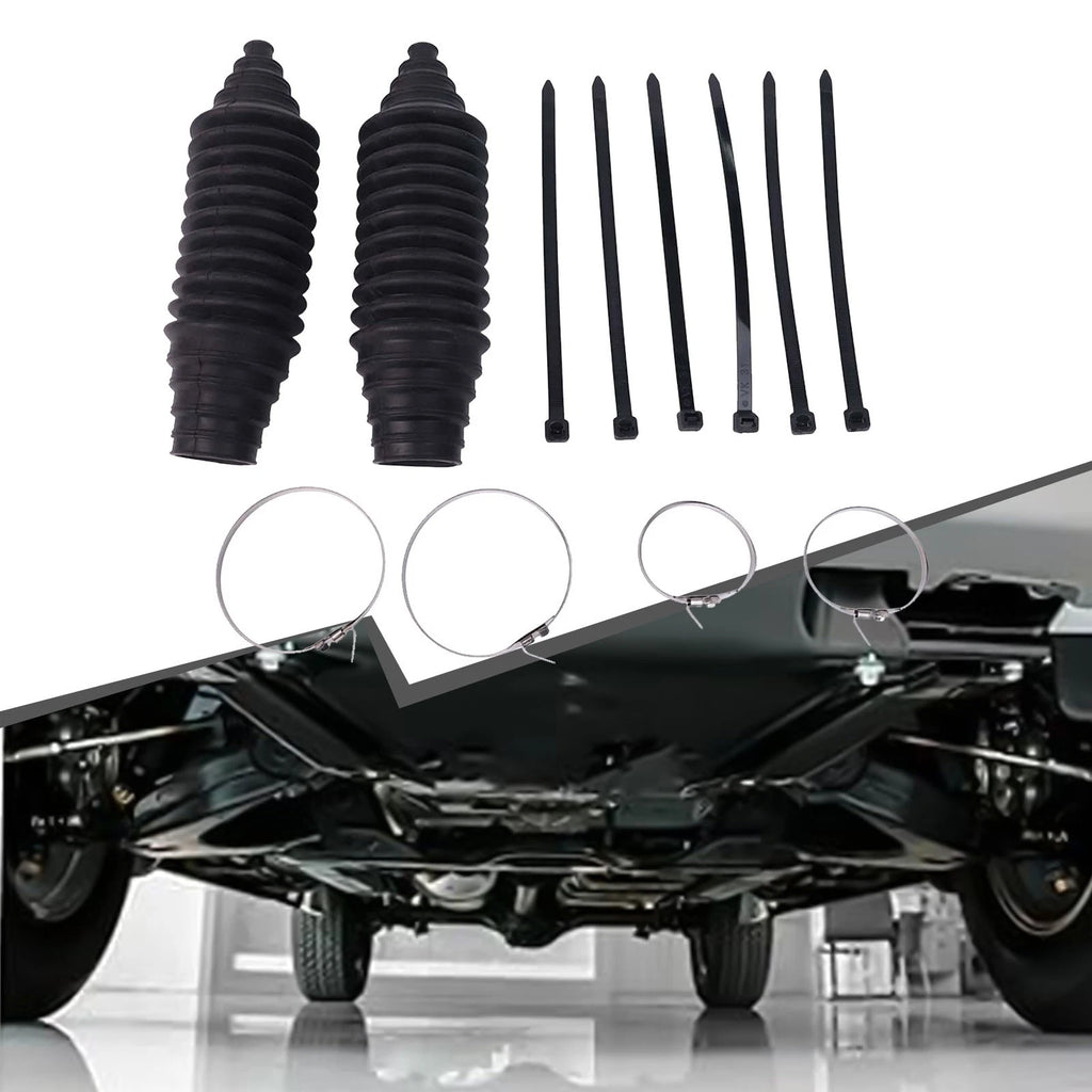 2X Black Silicone Boot Kit for Inner Tie Rods