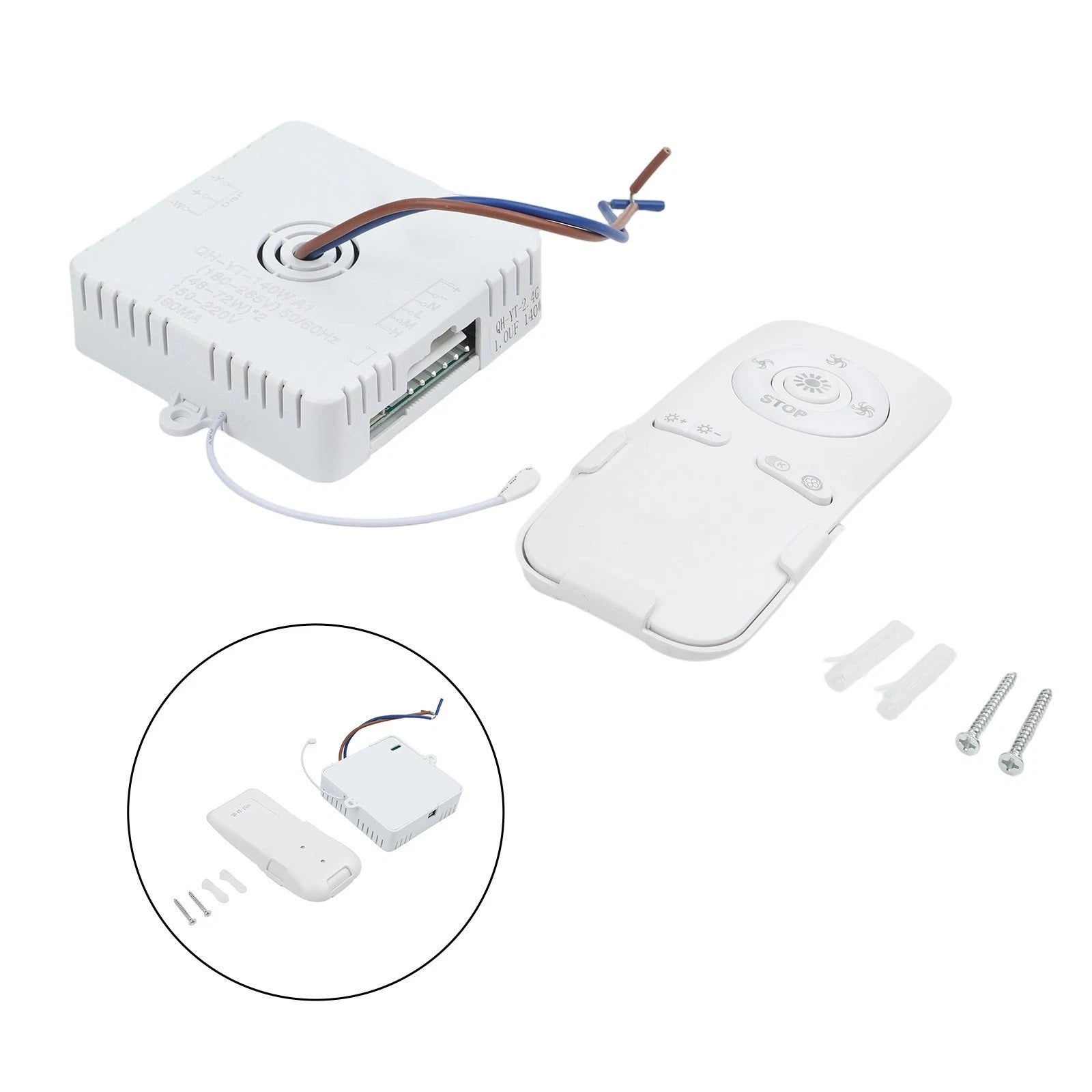 Remote Control and Receiver for Ceiling Fans (140W, 4872W)