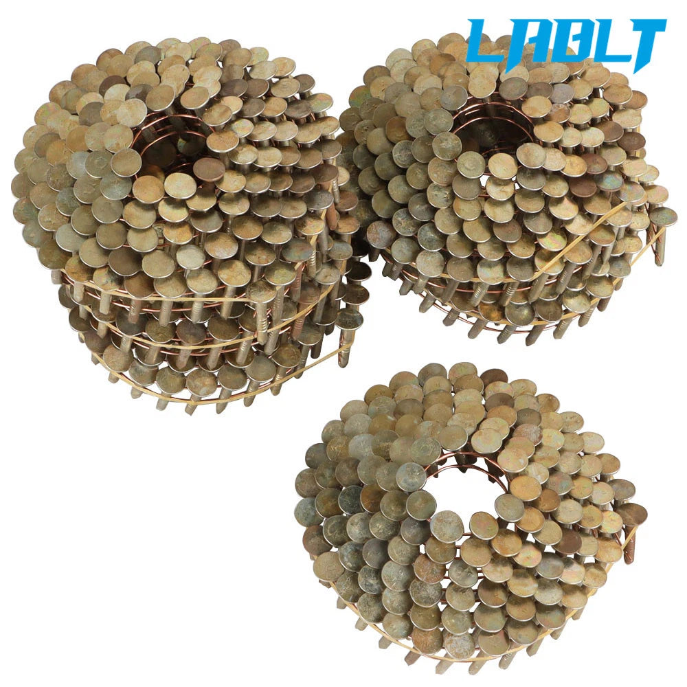 3600 Pcs 3/4" Smooth Galvanized Shank Coil Roofing Nails 15 Degree