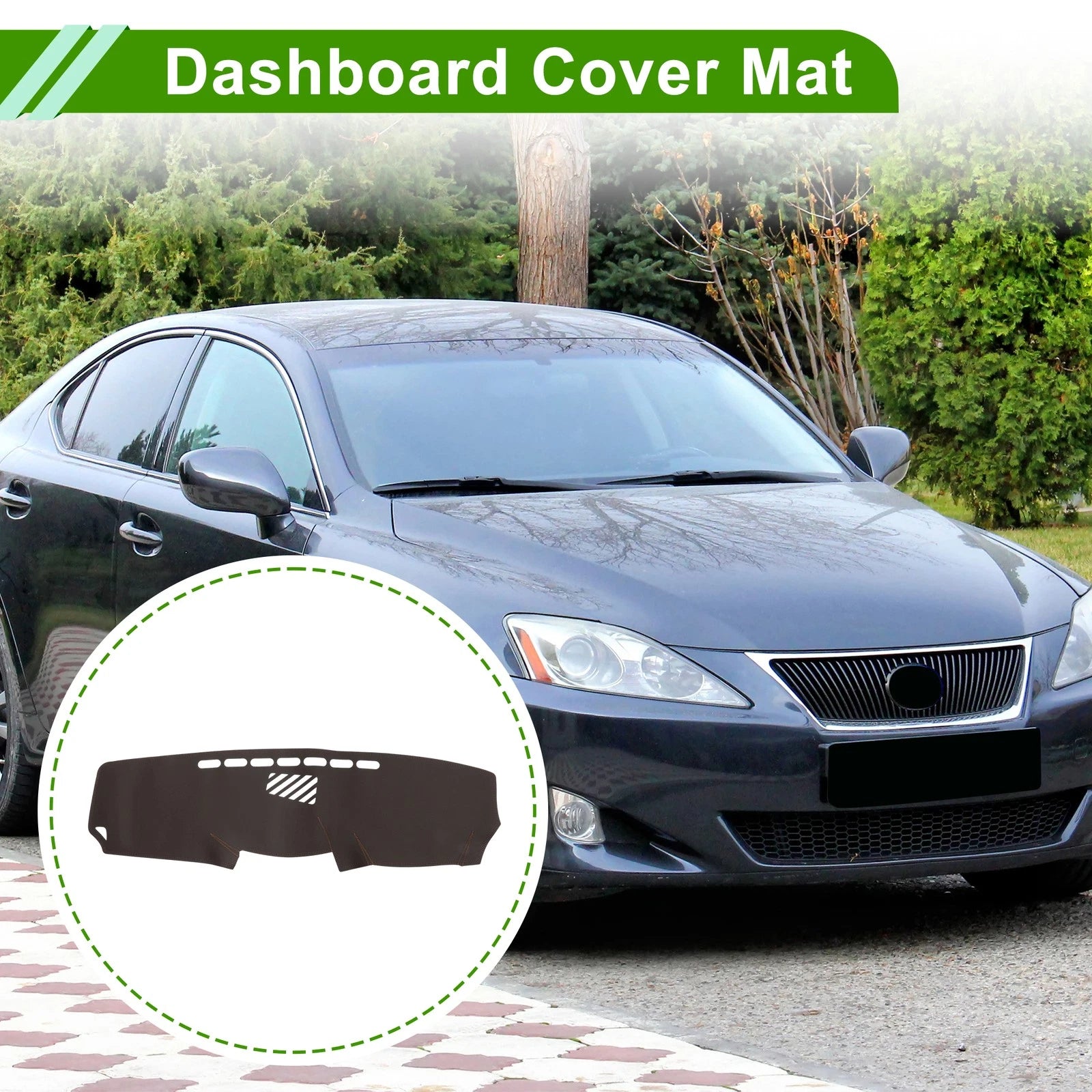 Dash Cover Leather Brown for Lexus IS XE20 (2006–2012) Dashboard Cover