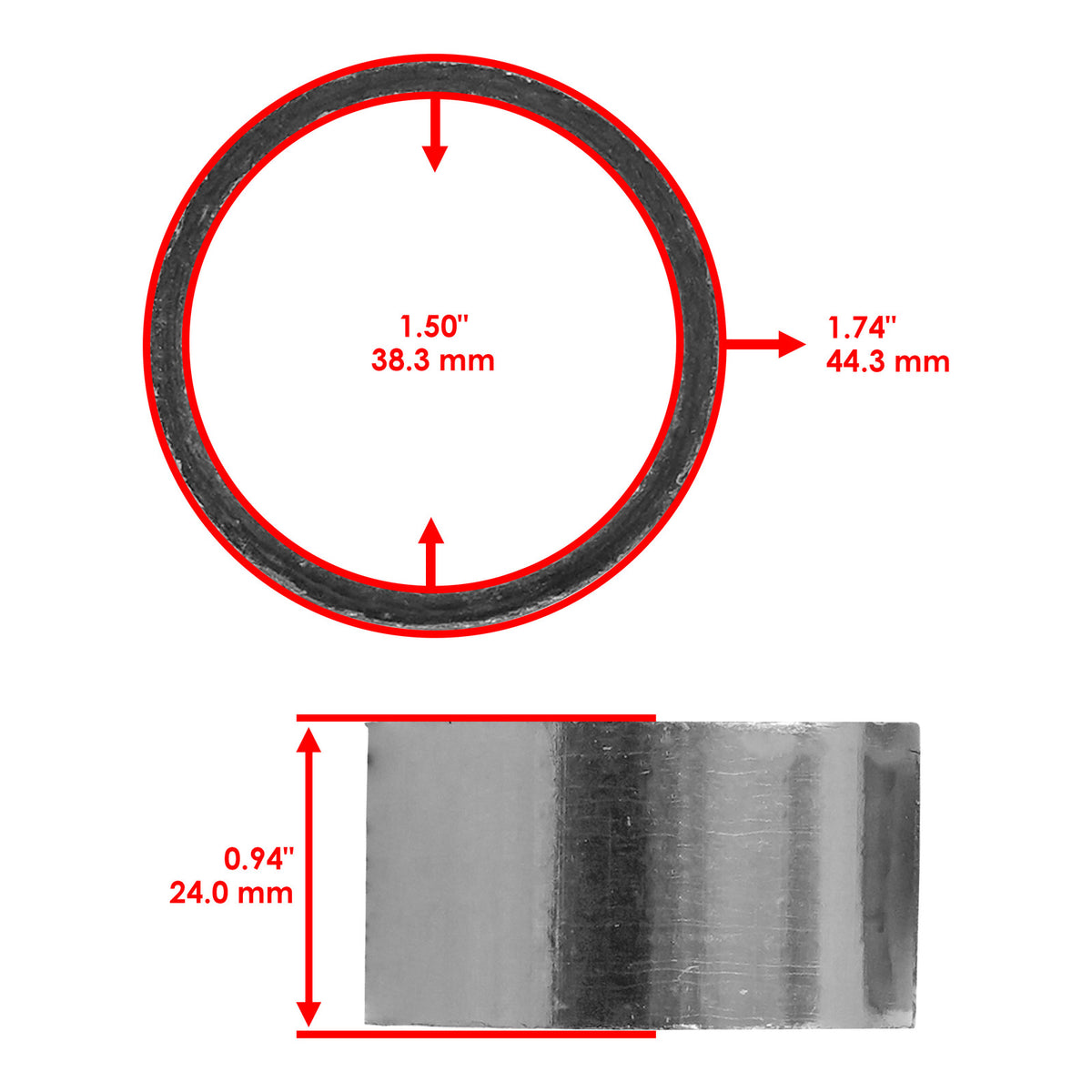 Exhaust Muffler Gasket Replacement for Honda XR400R (1996–2004)