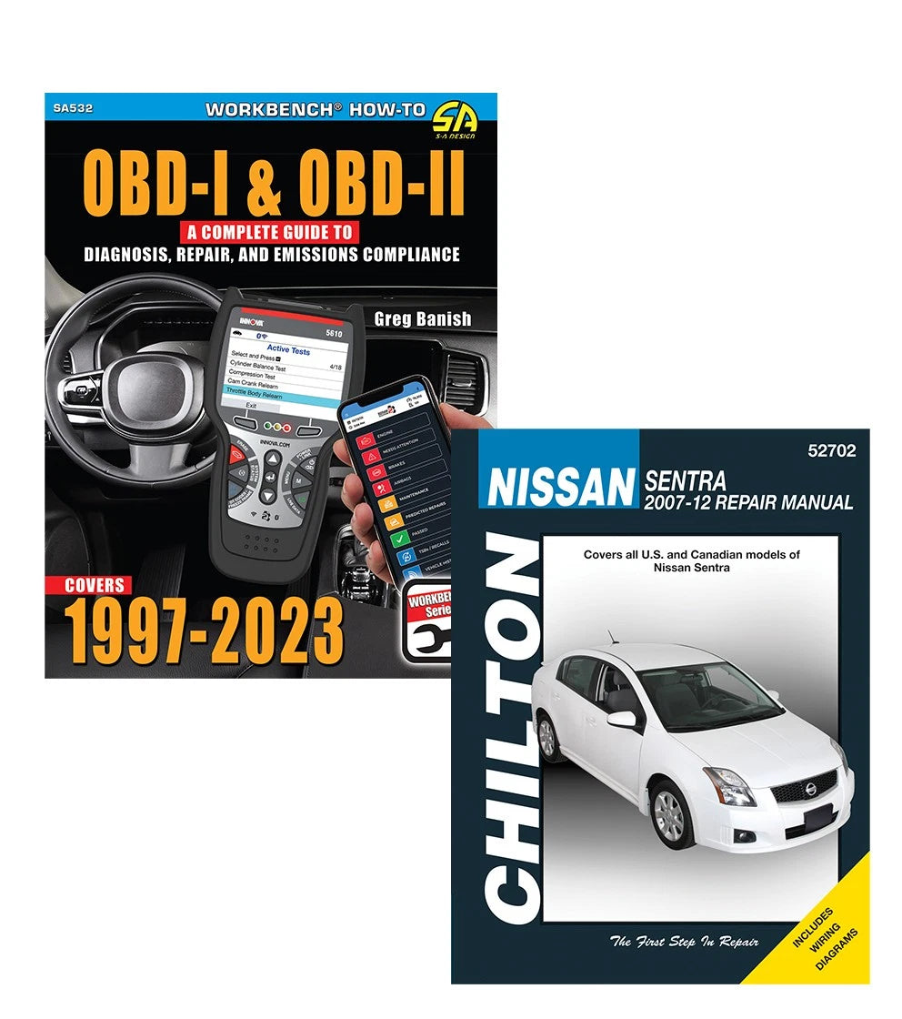 OBD I & II Complete Guide & Chilton Manual Set for Nissan Versa (2007–2014)
