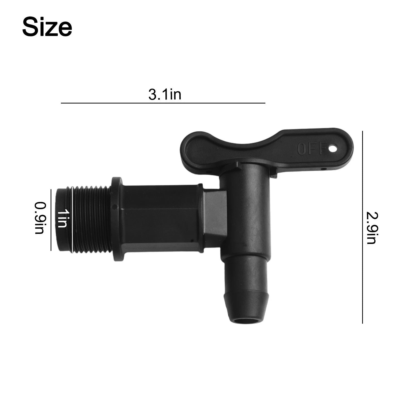 Faucet for Home & Garden Water Butt Tap (Plastic)