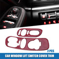 Window Lift Switch Covers Trim Set for Chevy Corvette C5 (1998–2004) Red