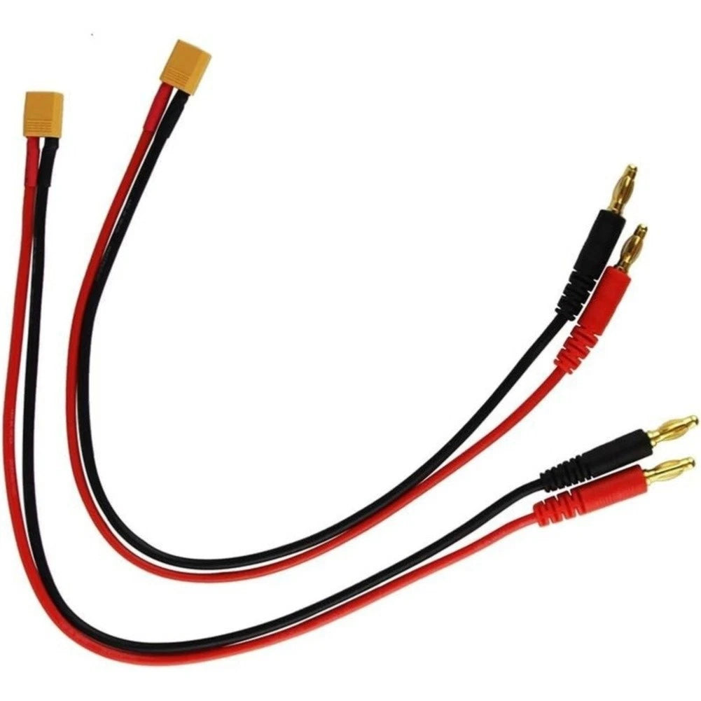 Silicone RC Battery Charging Cable 30cm 16AWG XT30 to 4.0mm Banana