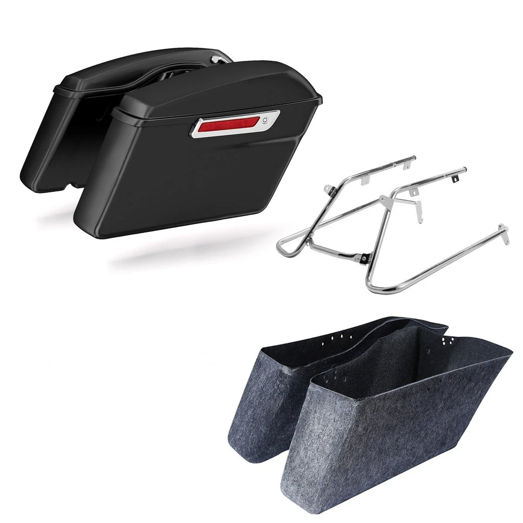 Saddlebag Conversion Brackets for Harley Fat Boy (2018–2025) Matte Black