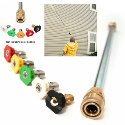 2X High Pressure Car Washer Spray Wand Nozzle Tips Hose Kit 4000 PSI