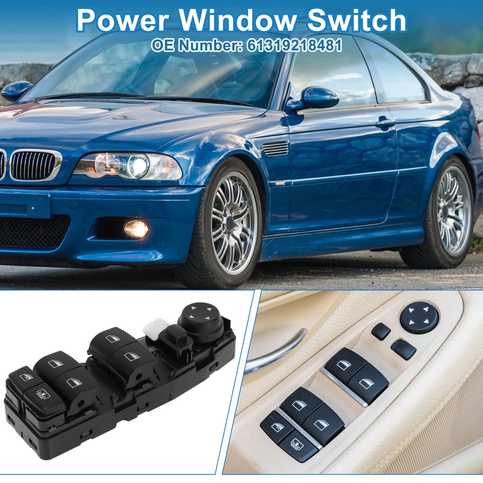 Power Window Switch for BMW 320i 2013–2018 Window Control Replacement