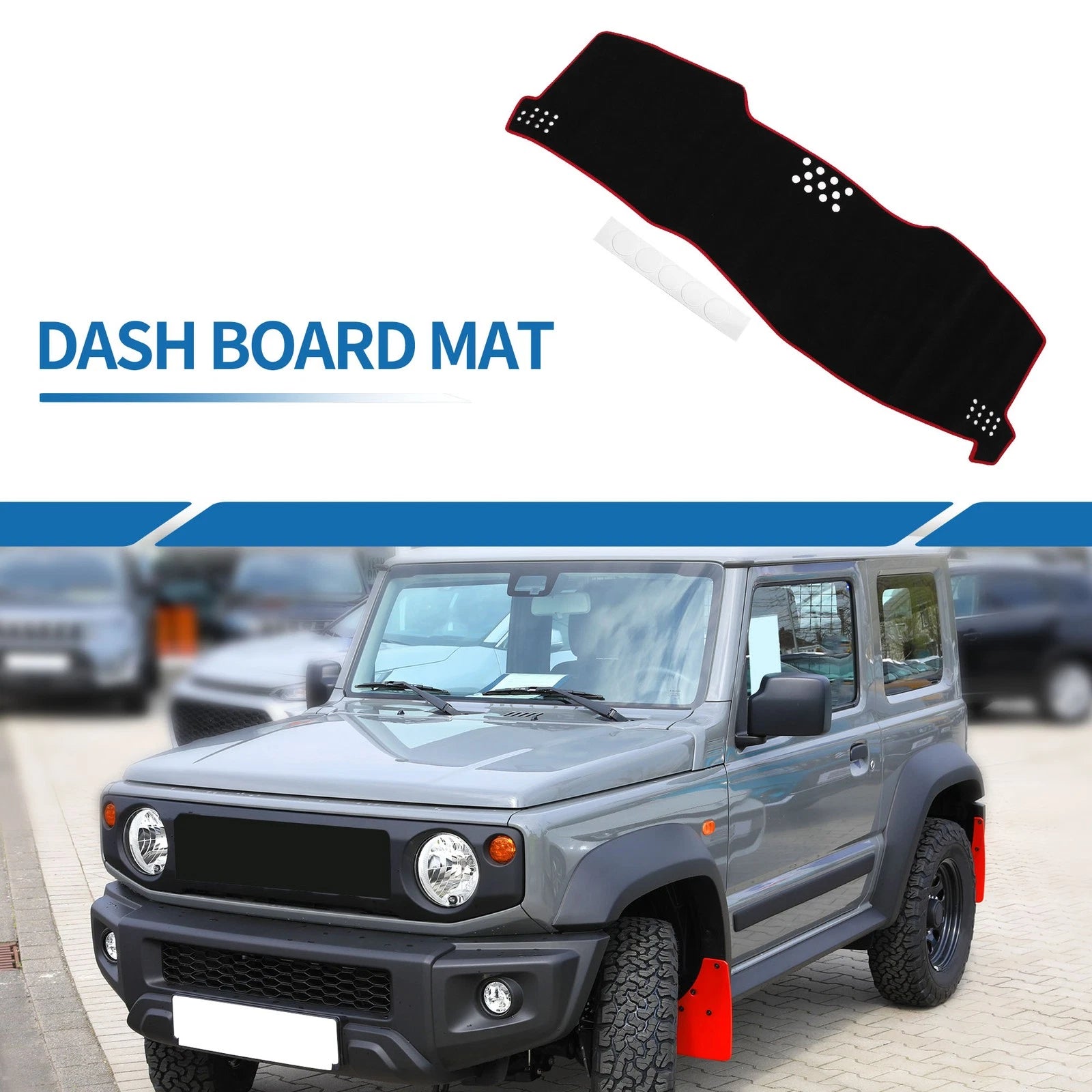 Dashboard Dash Cover Mat Replacement for Toyota Avalon 2005-2010 Black Red