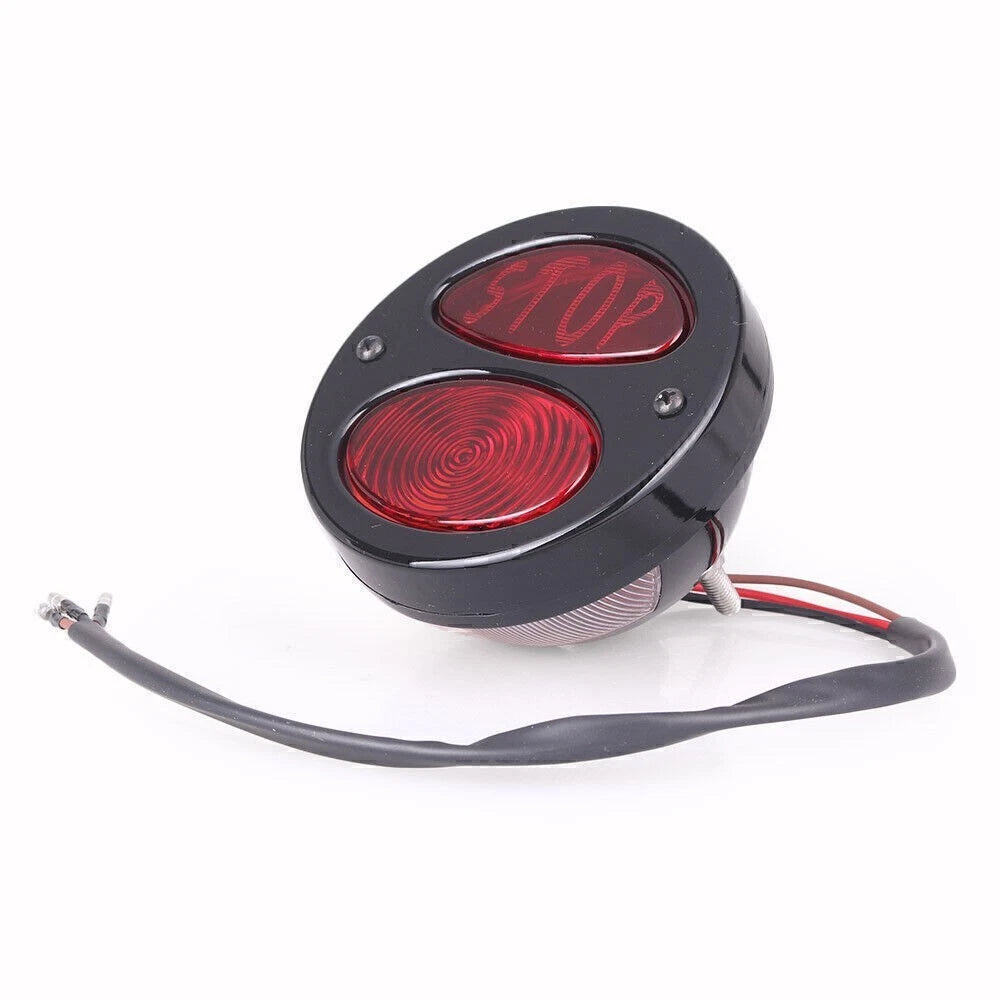 1 PCS Black Motorcycle Brake Stop Taillight for Harley Cruiser (12V)