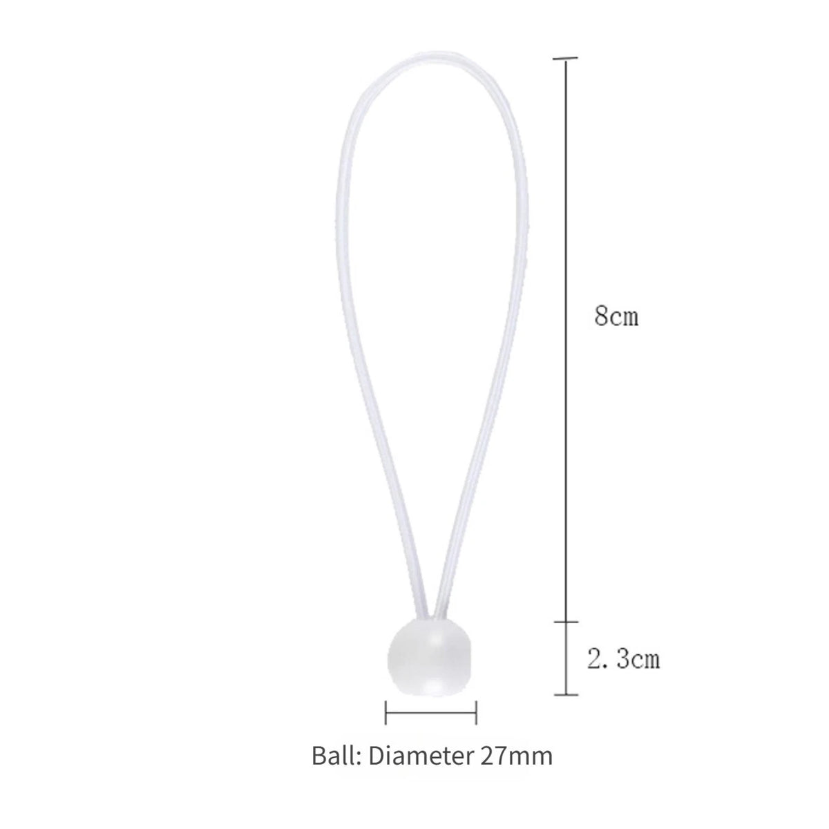 Elastic Ball Ties for Outdoor Camping Trips (4mm Diameter) - Set of 4