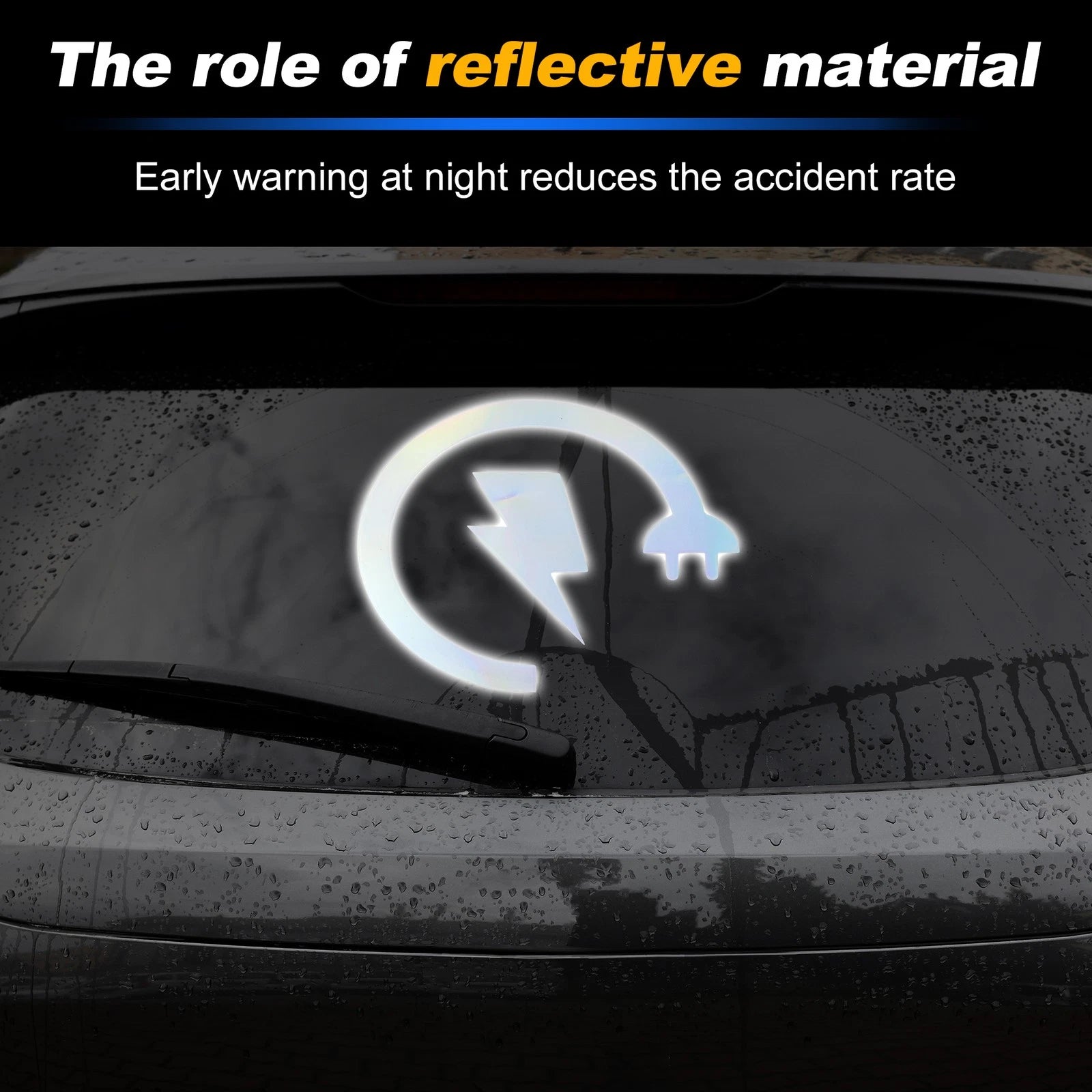 Reflective Bumper Decal for - Colorful Laser Lightning