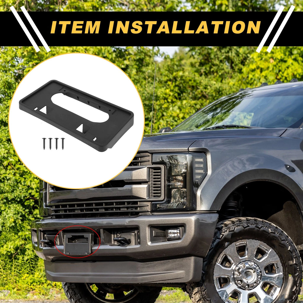Front Bumper License Plate Bracket Holder Replacement for Ford F-150 (2009–2014)