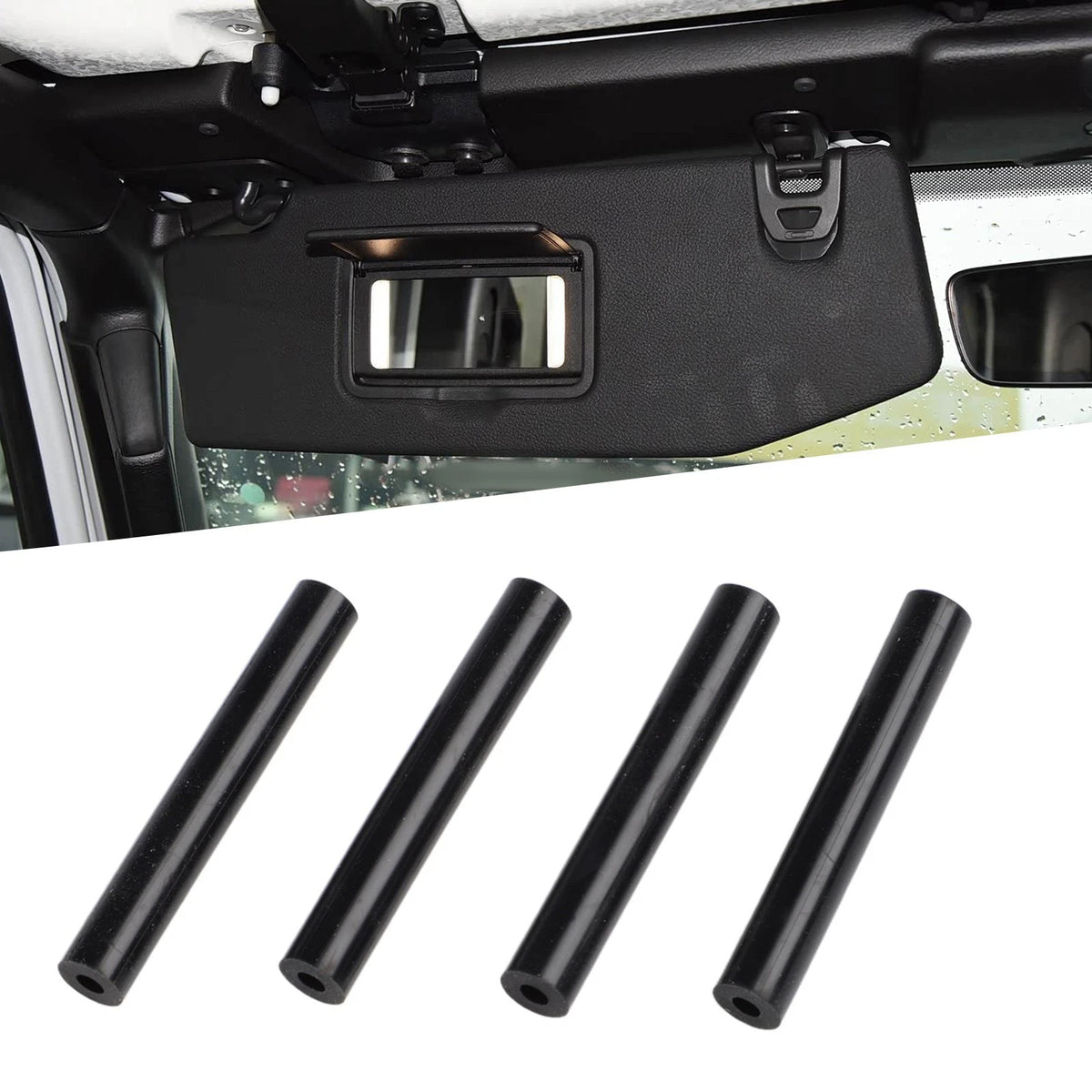 Sun Visor Replacement Tubes 4 Pack for Jeep For Wrangler For JK 2007-2017