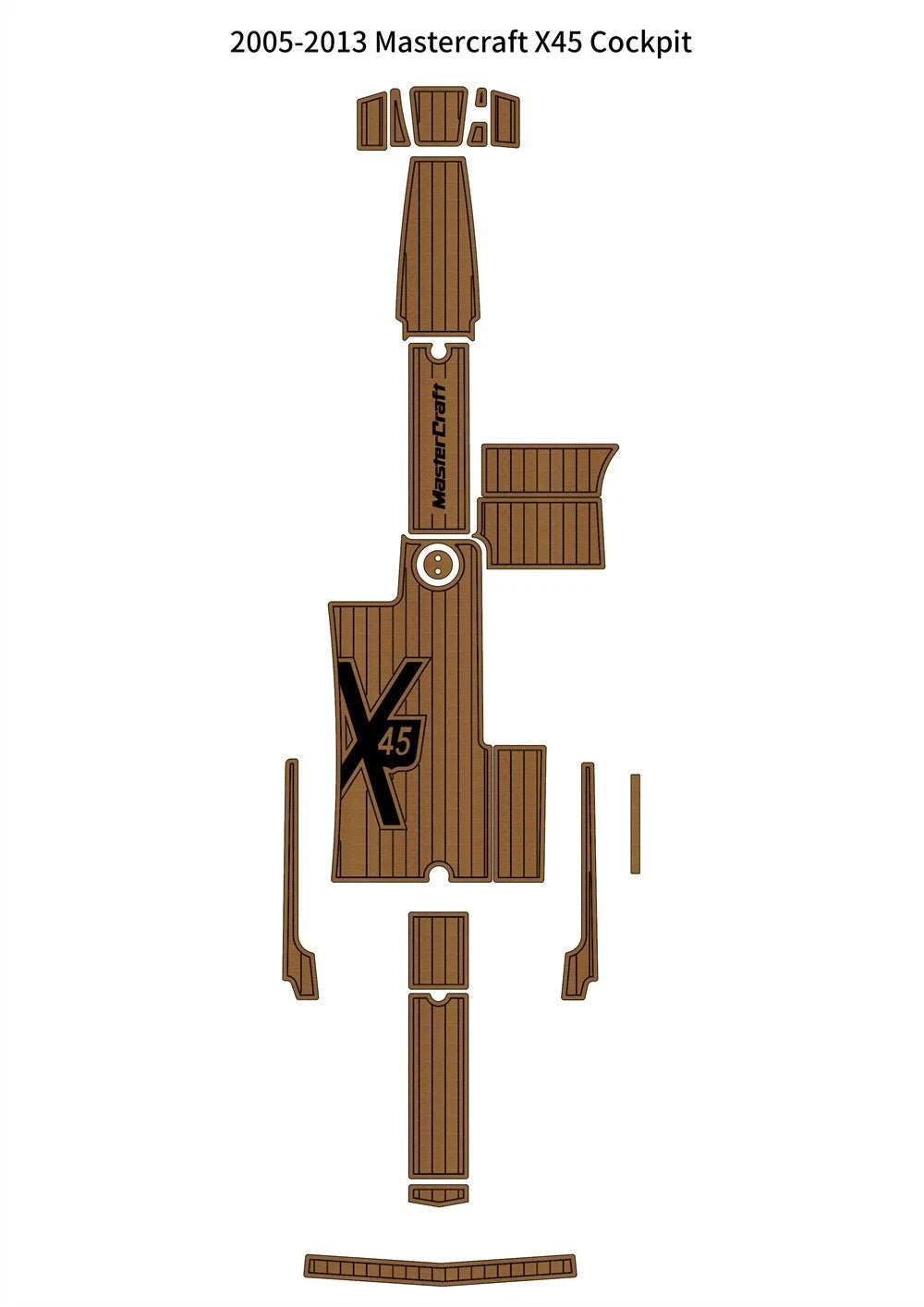 EVA Foam Faux Teak Deck Floor Mat for Mastercraft X45 (2005–2013)