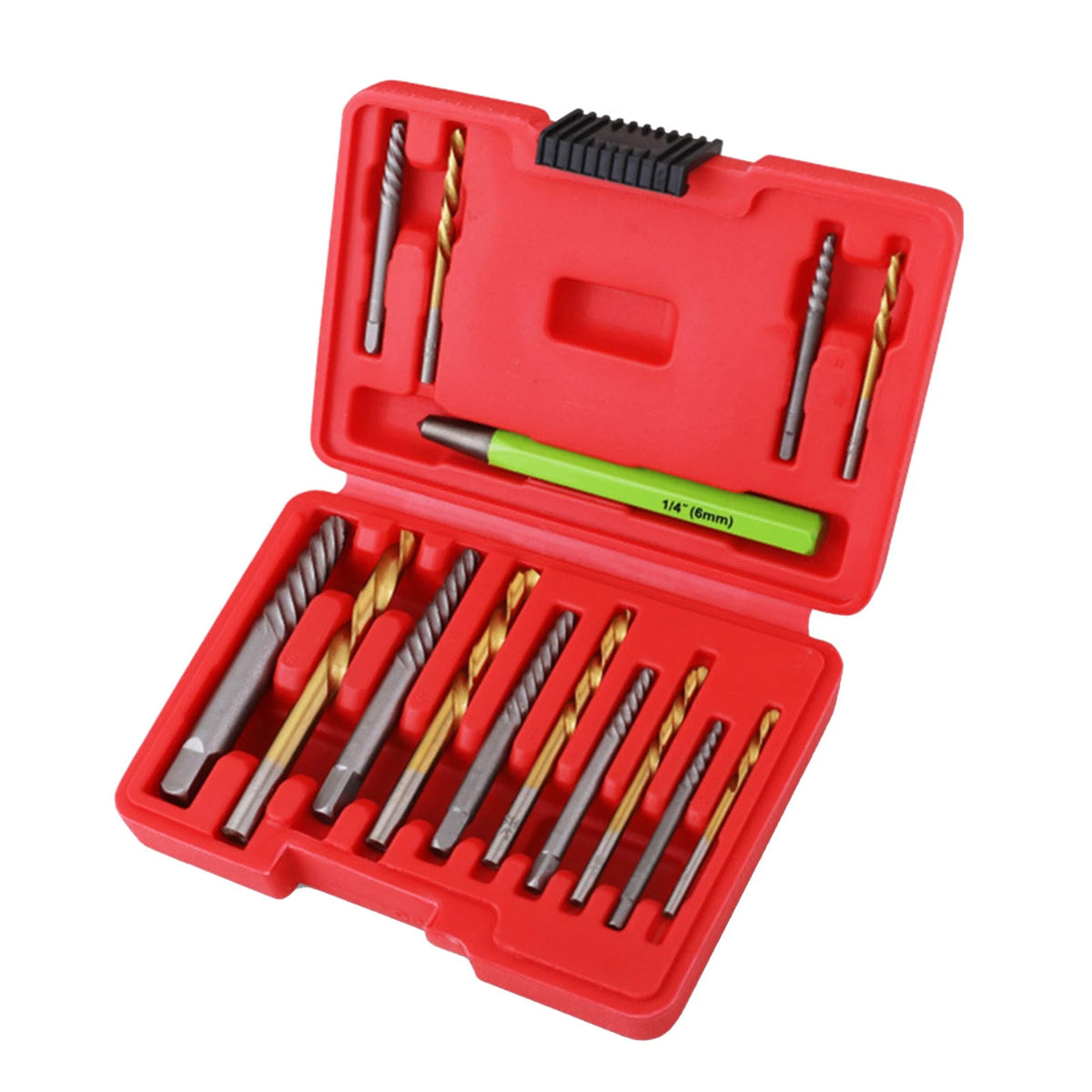 Screw Extractor Kit with CR-MO Tools & Reverse Bits for Industrial Use