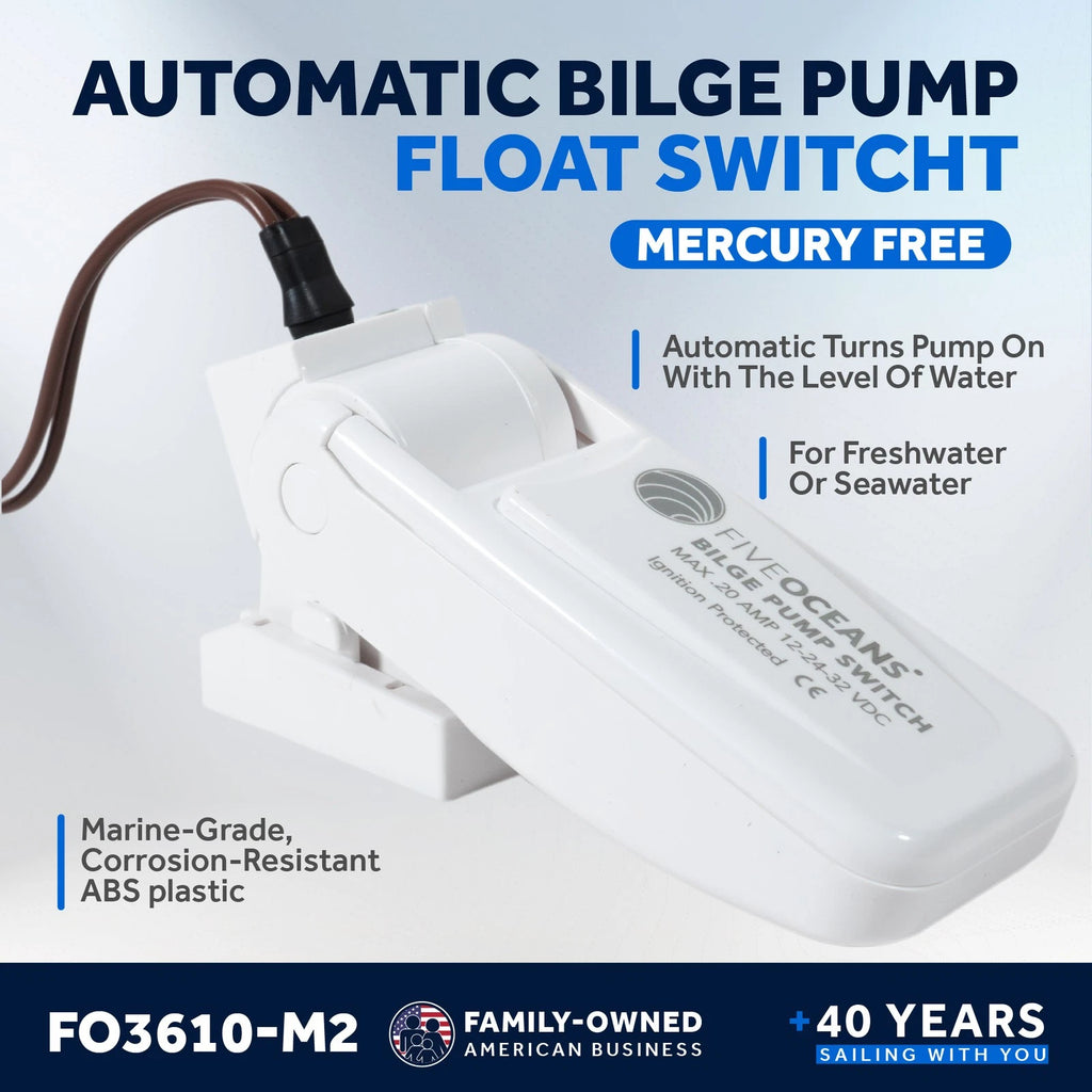 Automatic Bilge Pump Float Switch for Mercury (12-24-32 Volts)