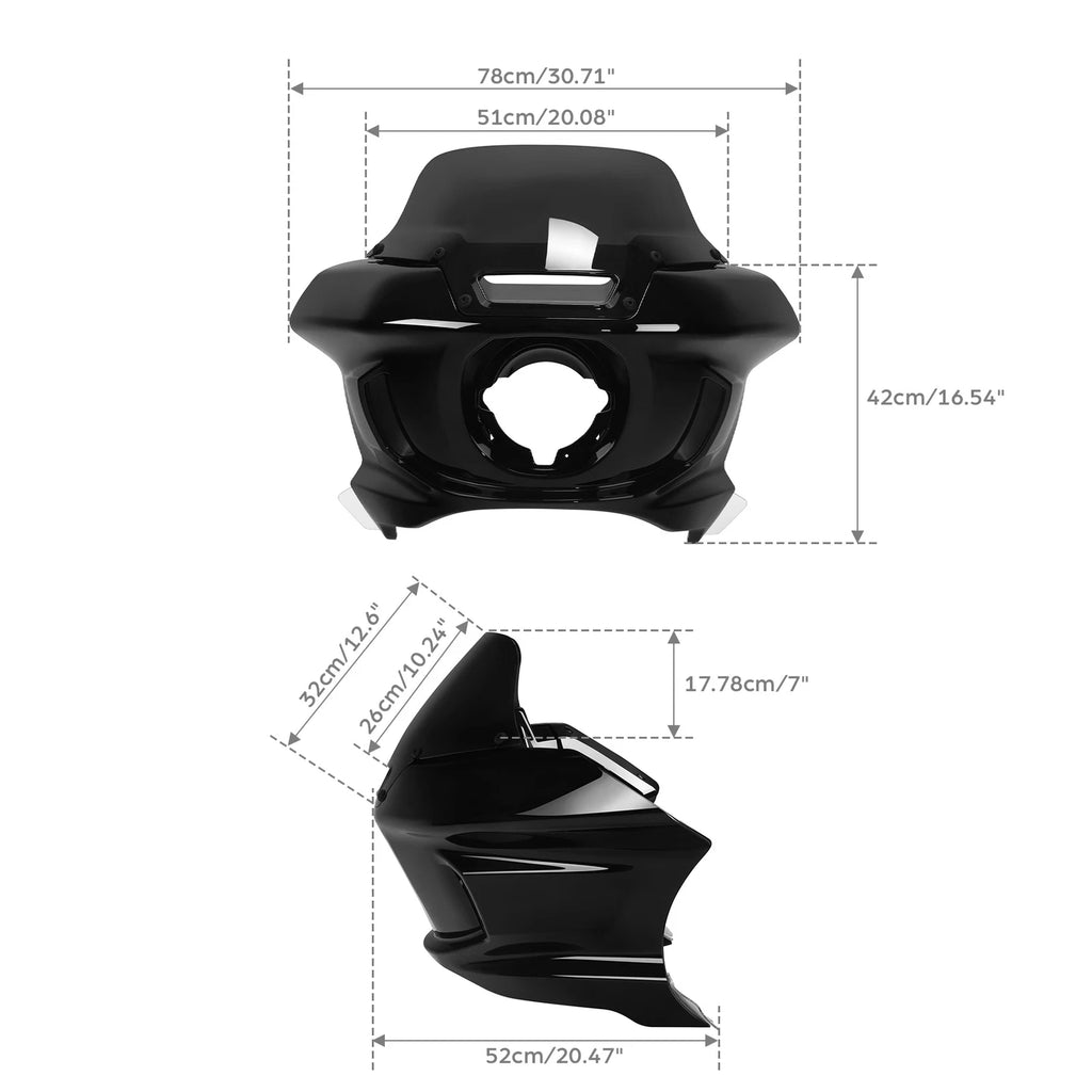 Headlight Fairing Windshield & Bracket for Harley Low Rider ST FXLRST (2022–2025)