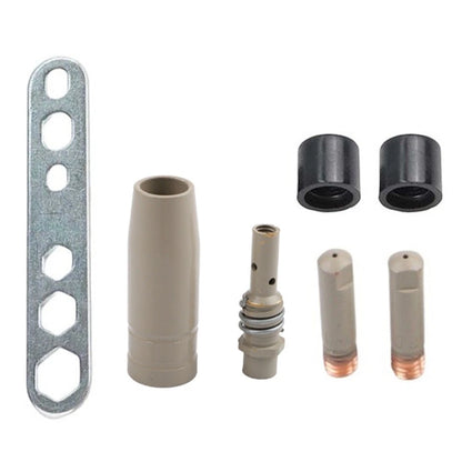 7PCS Mig Welding Consumables Set for 15AK Torch Tips Nozzles Holder Wrench