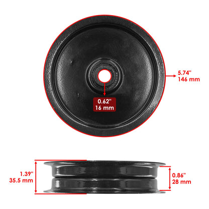 Deck Pulley Replacement 54 55 Inch for Bush Hog Mid Mount M2254 M2555 (2010–2018)