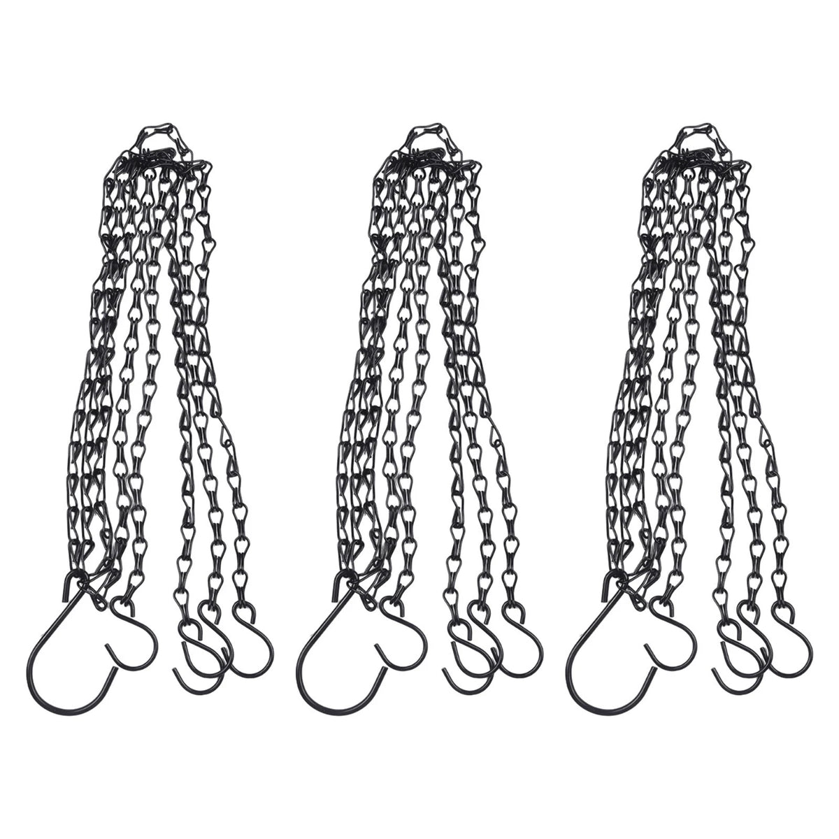 Set of 4 Hanging Basket Chains 23.5" Long for Flower Pots