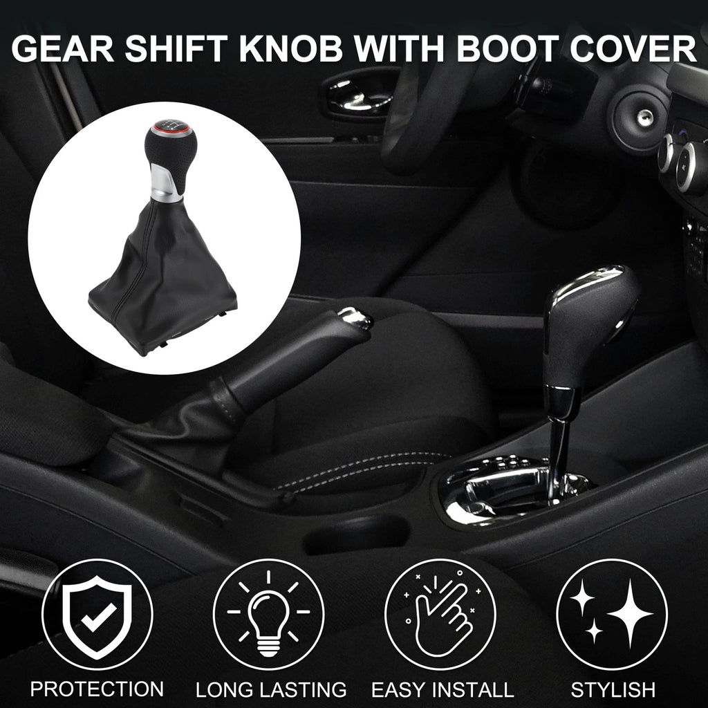 6 Speed Manual Shift Knob with Boot Cover for Audi A5 (2008–2016)