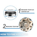 65mm Wheel Center Hub Cap for Universal Fit (Durable Plastic, Black)