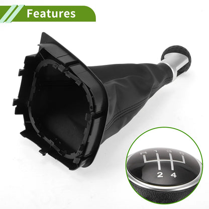 5 Speed Gear Shifter Knob with Cover for VW Golf MK5 (2004–2009)