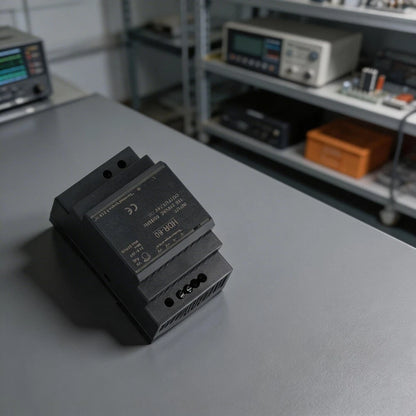DIN Rail Power Supply with Adjustable Voltage and Overload Protection