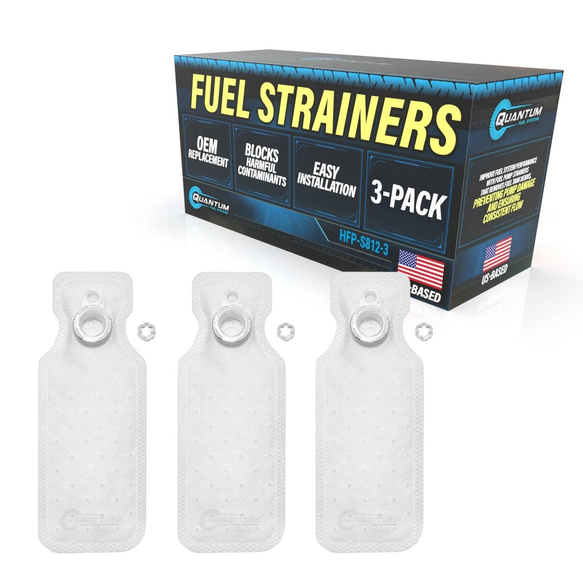 3X QFS Fuel Filter Strainers for KTM RC 390 (2018–2019)
