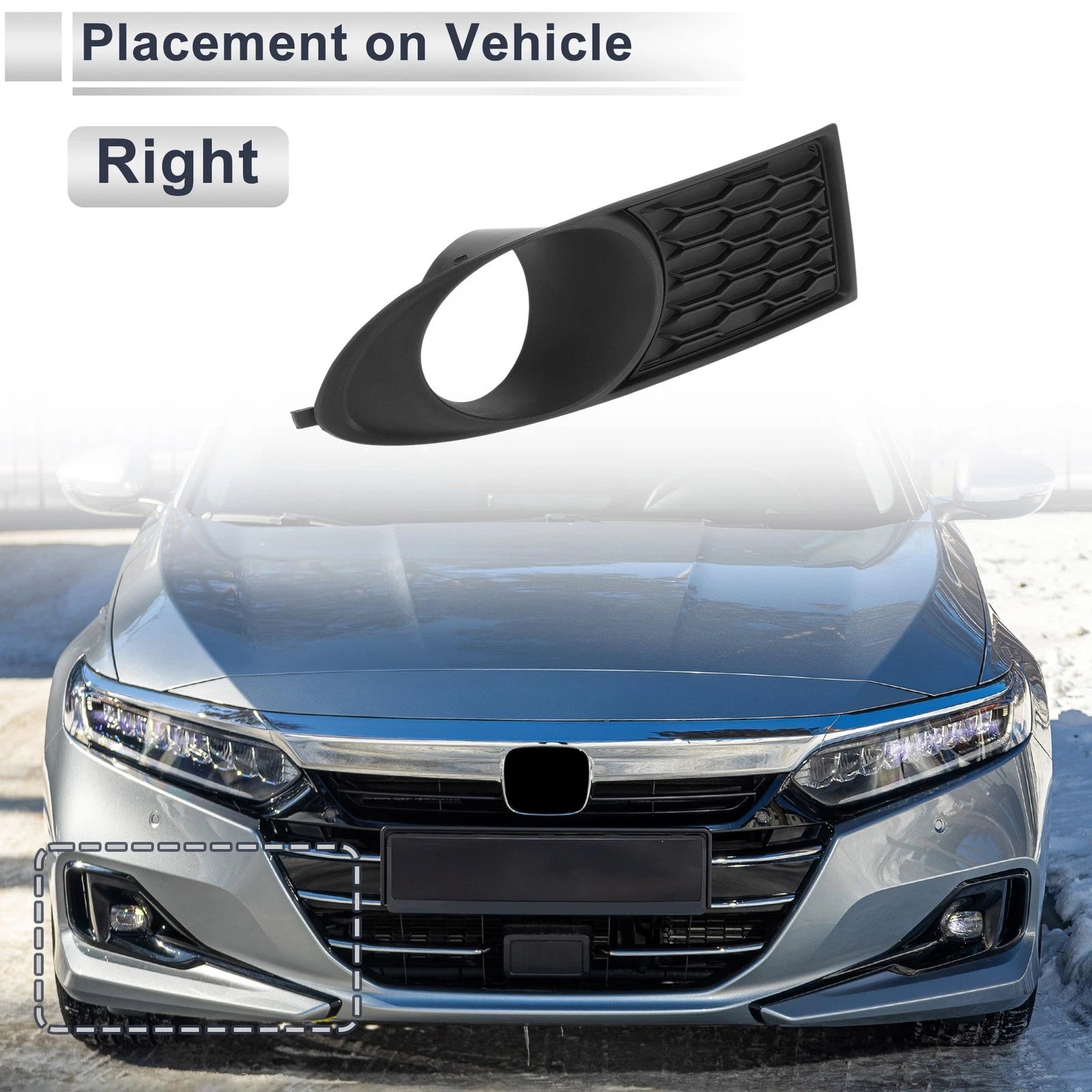 Front Right Fog Light Grille Replacement for Dodge Journey (2011–2020)